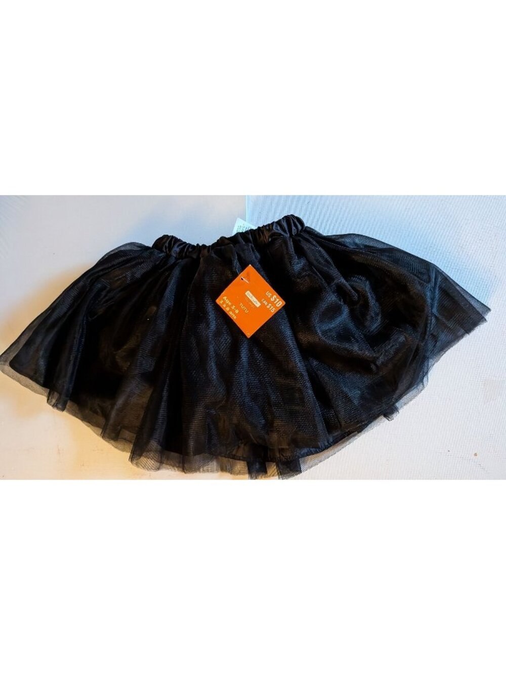 NWT Kids Black Tutu Halloween Costume 3-8 Yrs Crinoline Goth Creatology Michaels